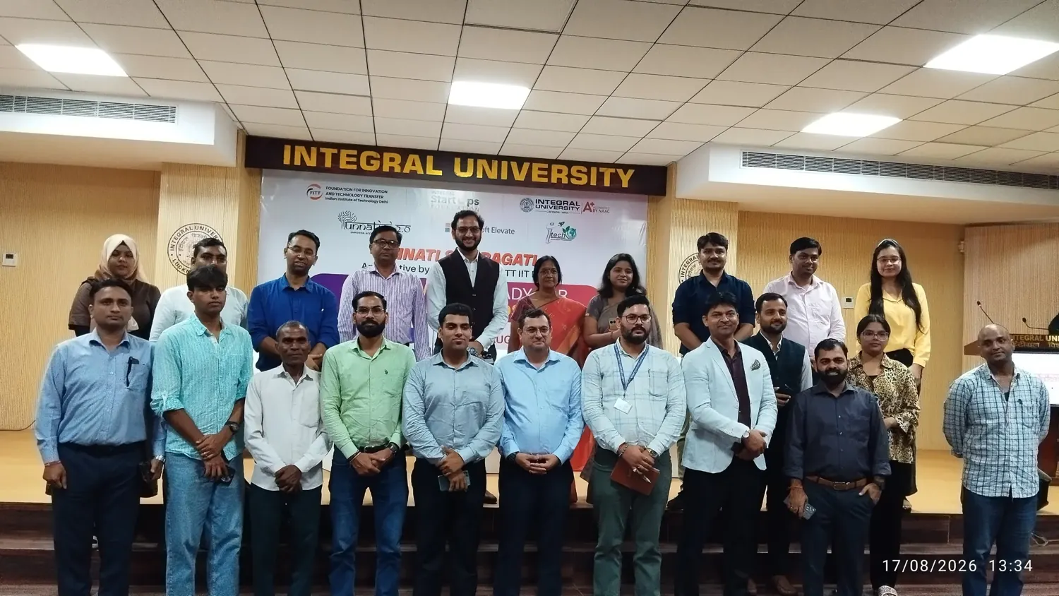 Rahul Awasthi with speakers and guests at the Unnati Se Pragati roadshow, Integral University